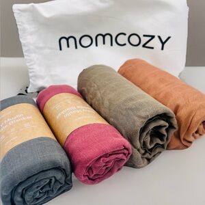 Momcozy Muslin Swaddle Blankets for Baby Boys Girls, 4-Pack Breathable (47"x47")